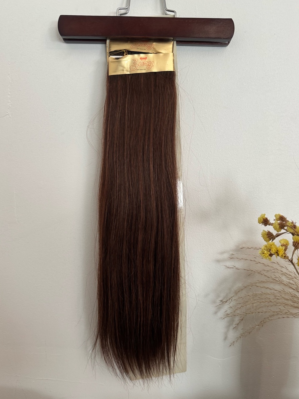 Zury Ultra Silky 100% Human Hair Weft Extensions 18” FF Brown/Auburn Straight